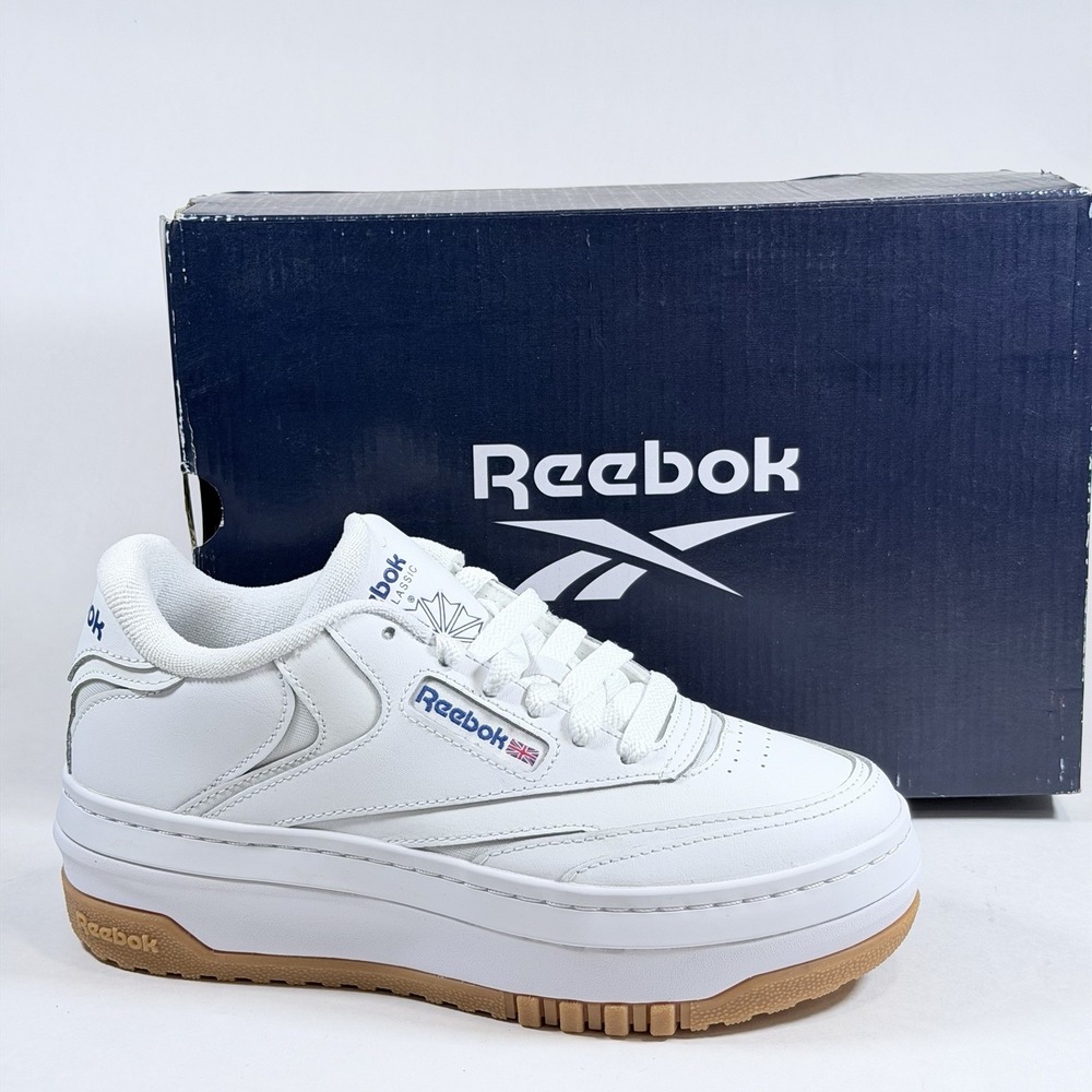 Reebok Size-6.5 Club C Extra‎ Women's Shoes 'White/Gum' - GZ2424